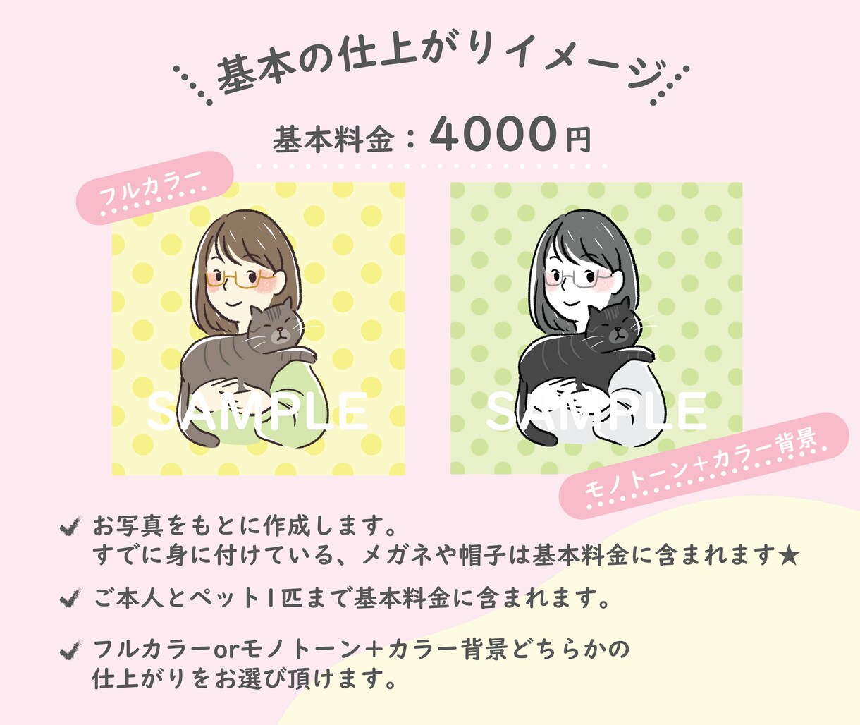 ペットと一緒のアイコンお描きします 大好きが伝わる！SNSやブログにぴったりなおしゃれな似顔絵！ イメージ2