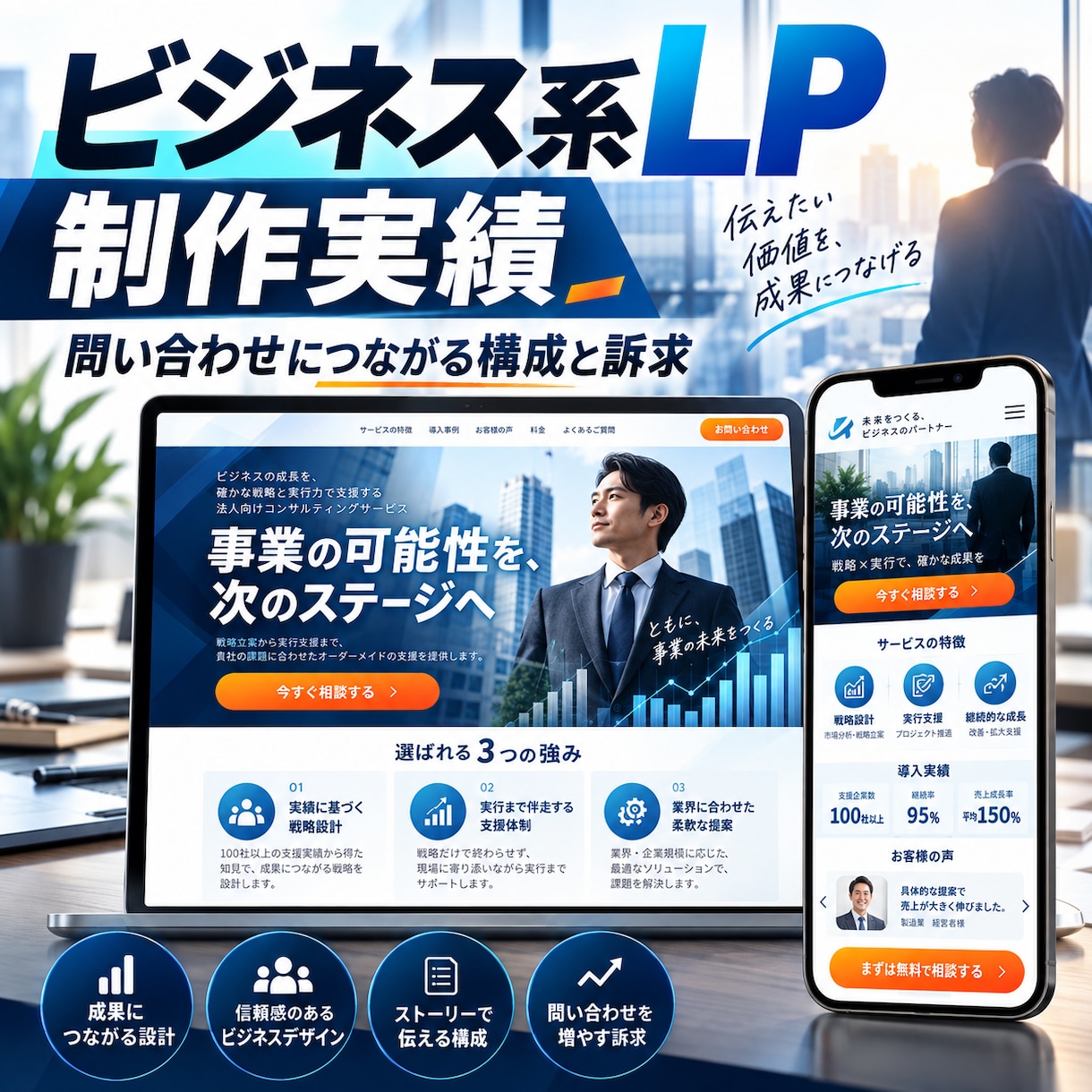 画像・カンプから2日以内にLPをコーディングします Canva・画像OK｜編集しやすいHTMLで納品 イメージ3