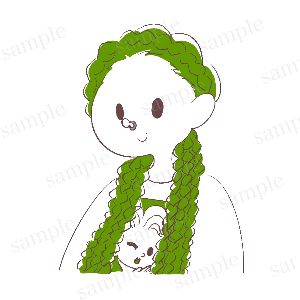 単色でシンプルなデフォルメイラストを描きます お一人(一匹)様から◎アイコンや記念日のプレゼント向け！ イメージ9