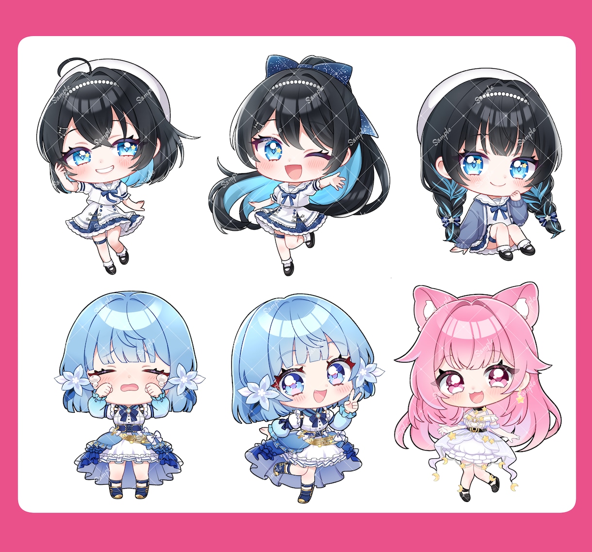 可愛いミニキャラ・ちびキャラ・SDイラスト描きます 商用利用OK◎SNSアイコンや配信の立ち絵、グッズ、などに イメージ5