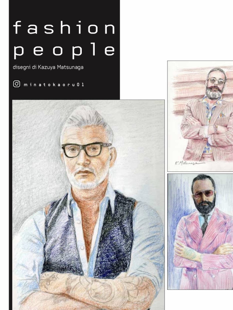 色鉛筆で描いた似顔絵、パソコンイラストを販売します イタリアの雑誌に掲載され、現在インスタでも公開中！ イメージ1