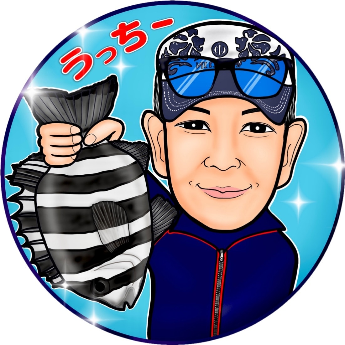 釣り魚ステッカー発送OKリアルより似顔絵作成します ステッカー発送可能！JPGかPNGデータ納品します イメージ9
