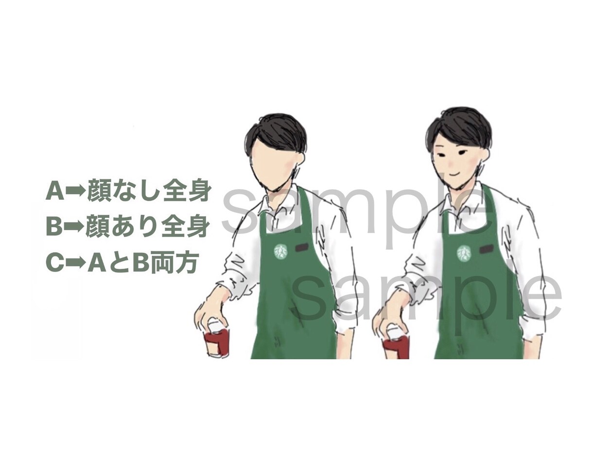 お洒落なテイストで上半身まで描きます プレゼントや挿絵にもぜひどうぞ！ イメージ1