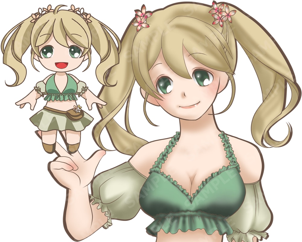 イメージキャラの立ち絵（パーツ分けOK）描きます 等身・ミニキャラ問わず。パーツ分けOK！ イメージ2