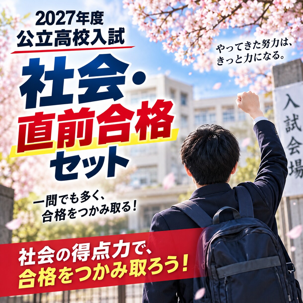 公立高校入試・社会「直前合格セット」を提供します 2027年度入試に対応しています！ イメージ3