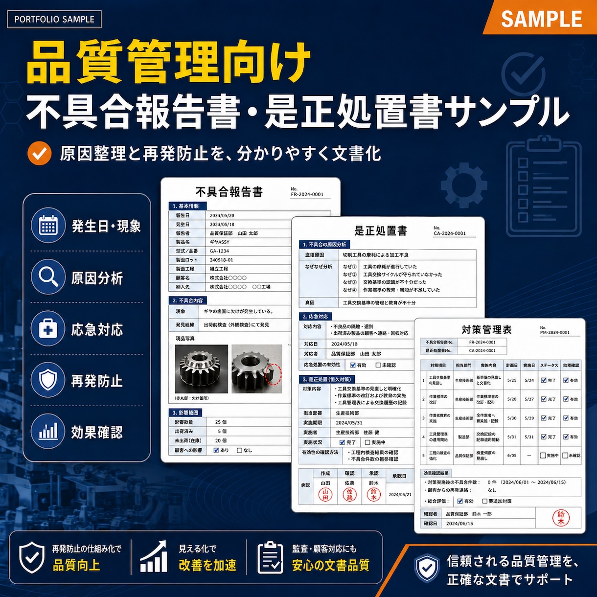 製造業の車内通知・管理文書を実務目線で作成します 5S・安全・品質・作業ルールをワード・エクセル文書に整えます イメージ3