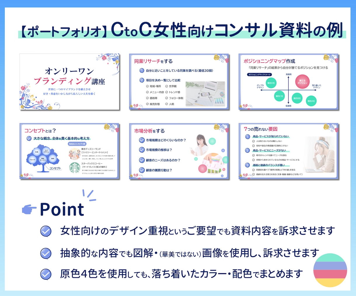 伝わる魅力的なパワポ資料にブラッシュアップします パワポ歴12年！モノ・サービスが売れるプレゼン／営業資料 イメージ8