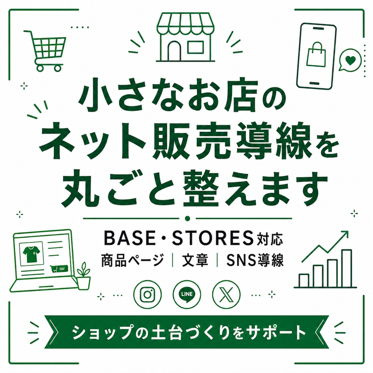 ネット販売導線を丸ごと整えます 商品ページ・文章・SNS導線まで設計 イメージ1