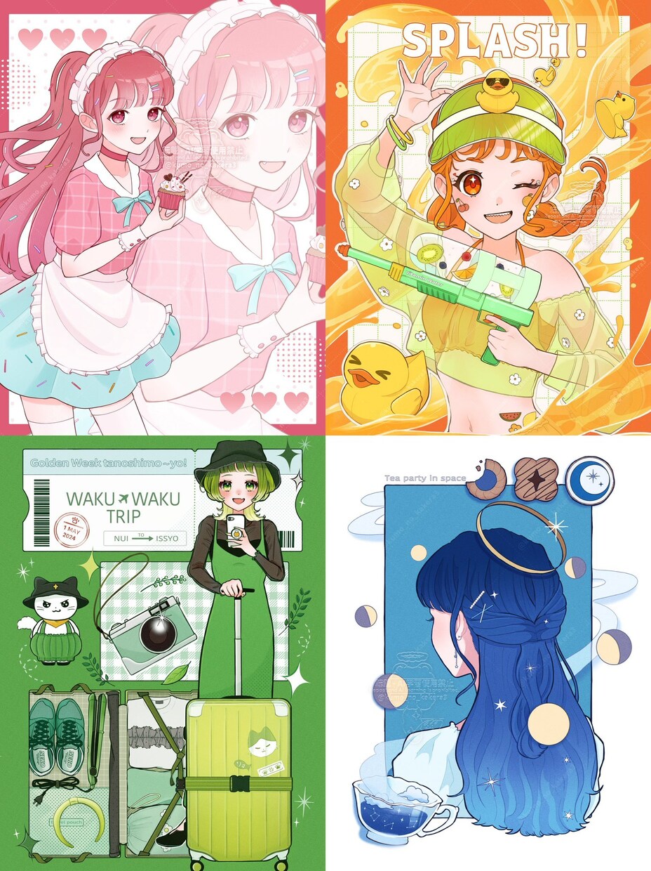 心ときめく♡可愛い 等身イラストお描きします 幅広い用途に！歌ってみた/一枚絵/グッズ/立ち絵など イメージ9