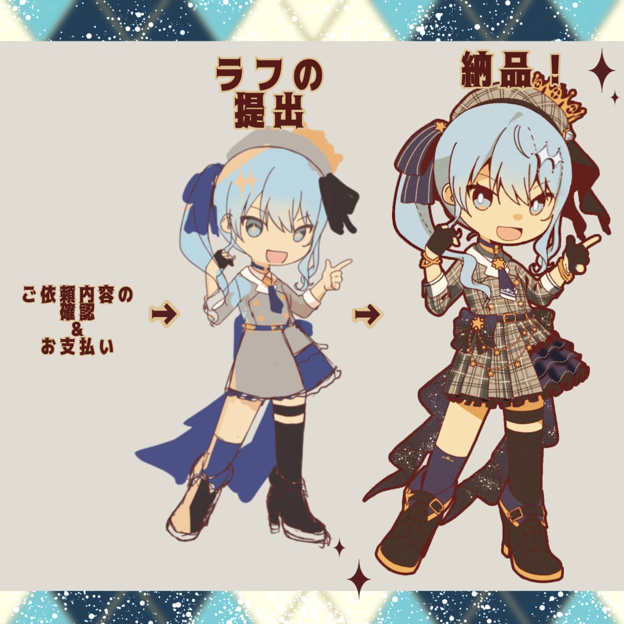 かわいい3頭身のSDイラスト描きます アイコン、配信画面、グッズなどに⭐️ イメージ2