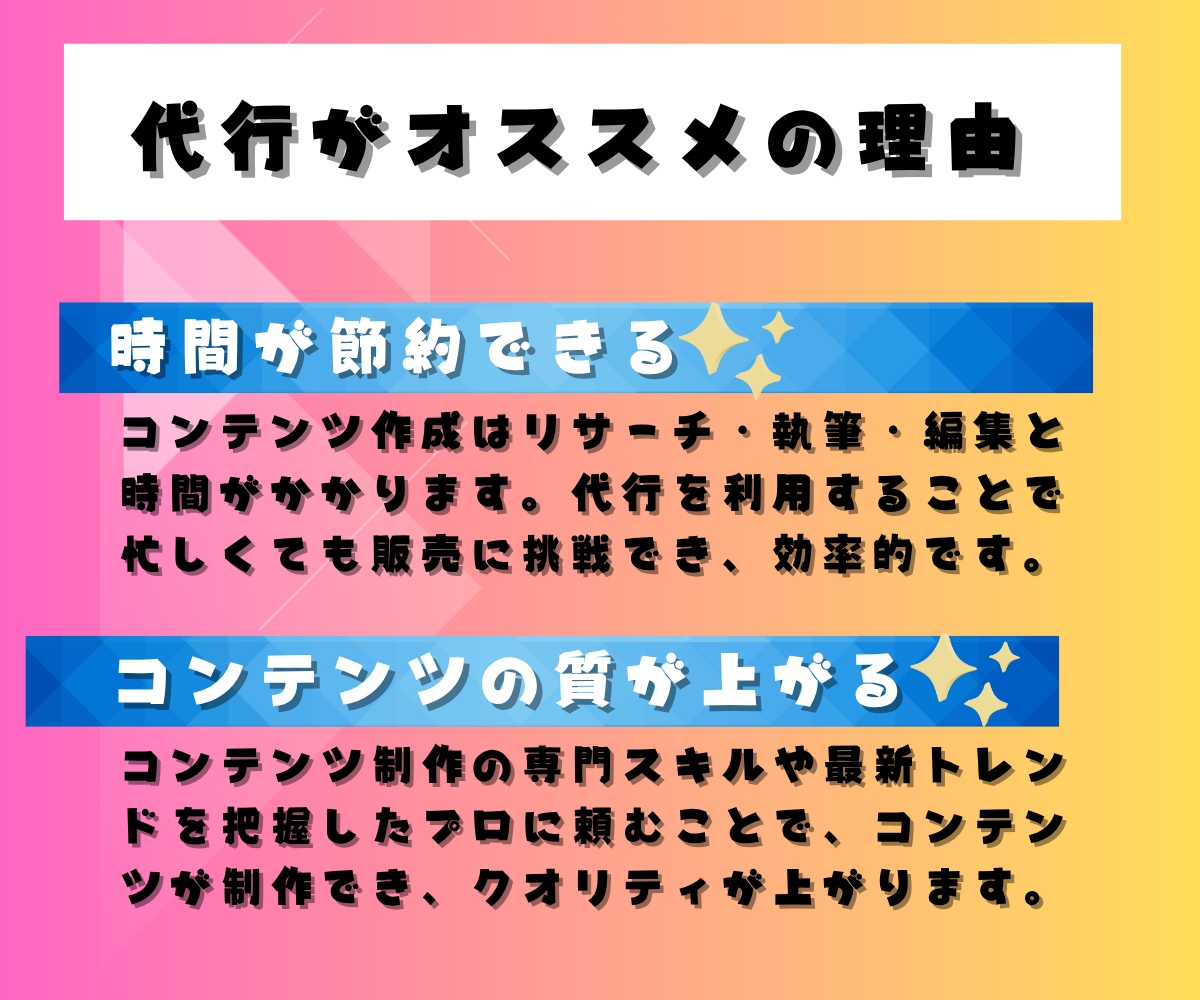 納品を待つだけ！即売れるコンテンツを作成代行します 初心者でも即副業デビュー！究極の時短！あなたは販売するだけ★ イメージ4
