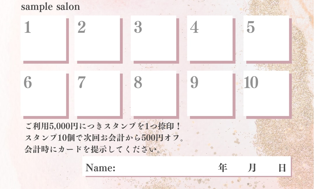 名刺/ポイントカード/メニュー表作成いたします サロンオープンに必要なアイテムをセットで作成★ イメージ4