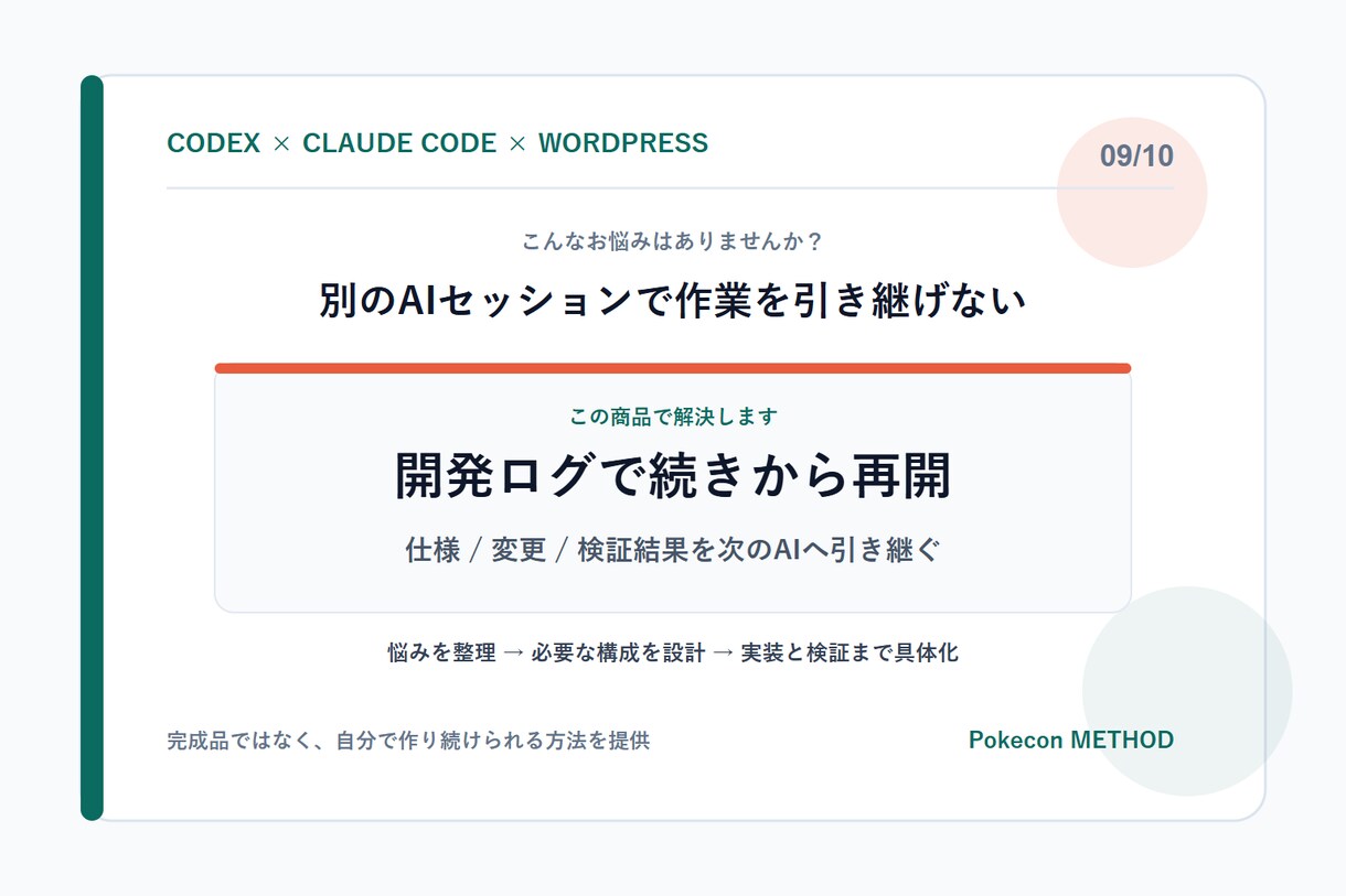AIでWordPress制作を始められます CodexとWordPressで最初の1サイトを設計 イメージ9