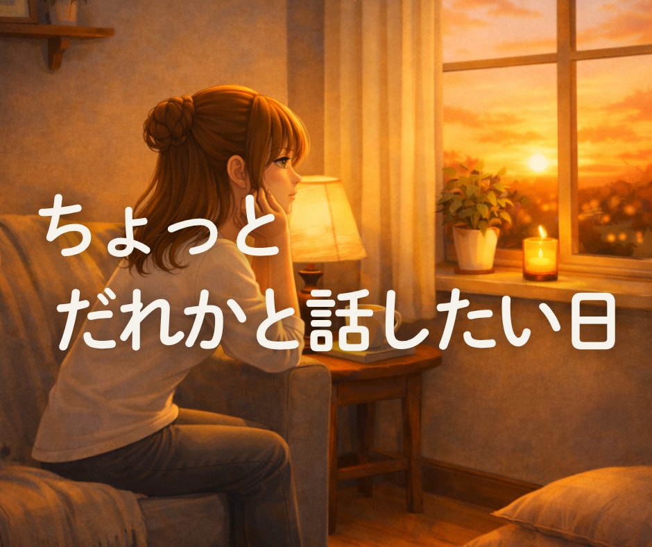 ひとりぼっちな気持ちの日、そっとおはなし聞きます 気分が落ちる日も訳なくつらい時も、そっと耳を傾けています。 イメージ1