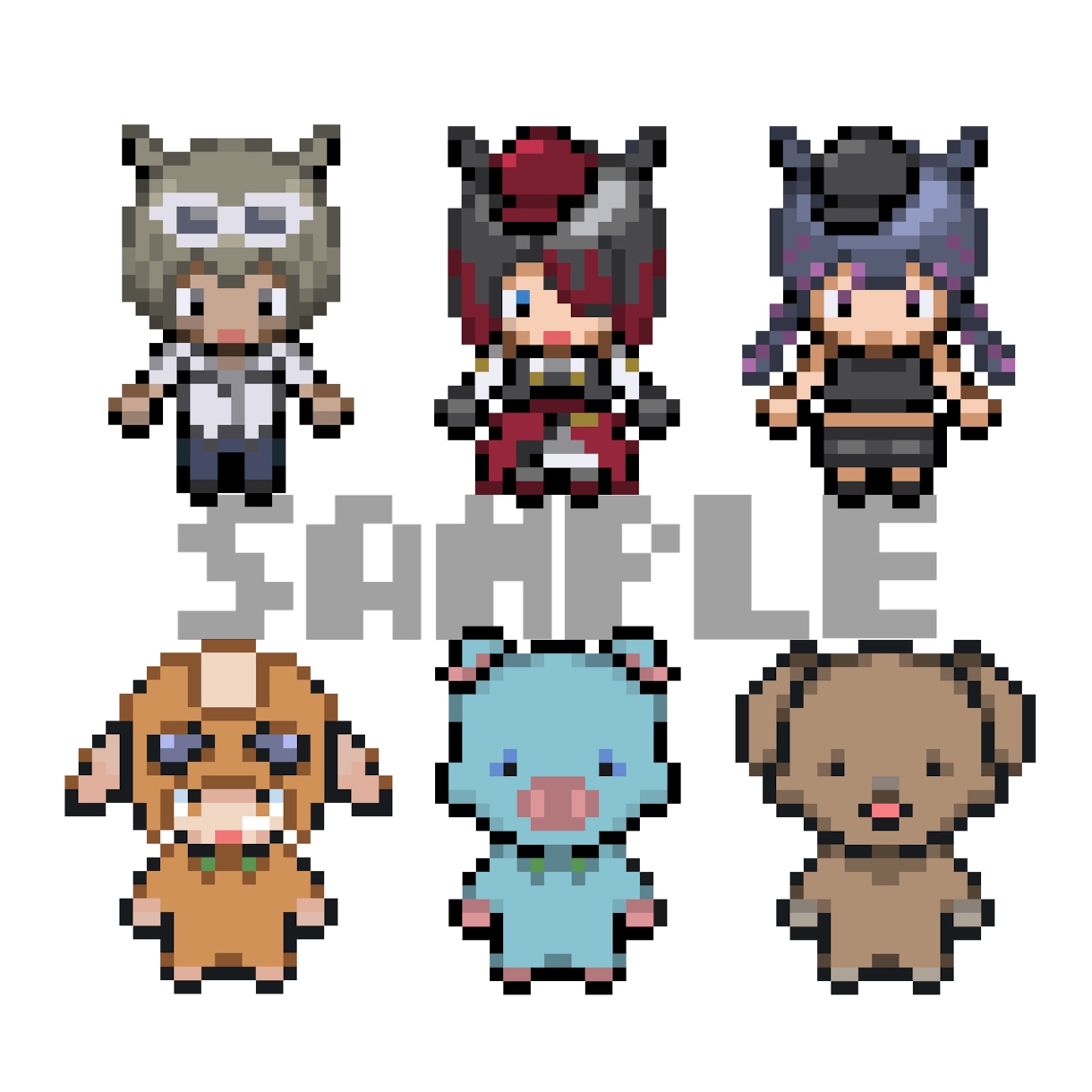 ドット絵のアイコン描きます 自機やオリキャラをドット絵化してSNSのアイコンなどに イメージ2