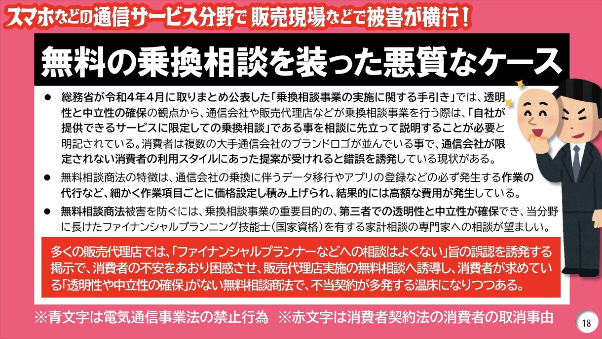 スマホなどを強引に、契約させられた不満を聴きます 消費者トラブルに強いファイナンシャルプランナーがよりそいます イメージ5