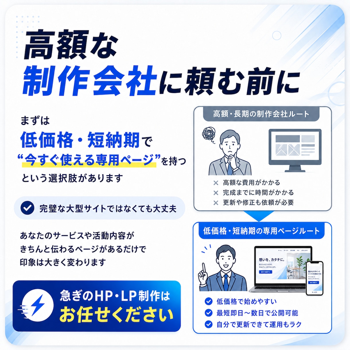 最短1日で専用サイトが届きます 待つのが嫌いな人へ最速で作成します。 イメージ4