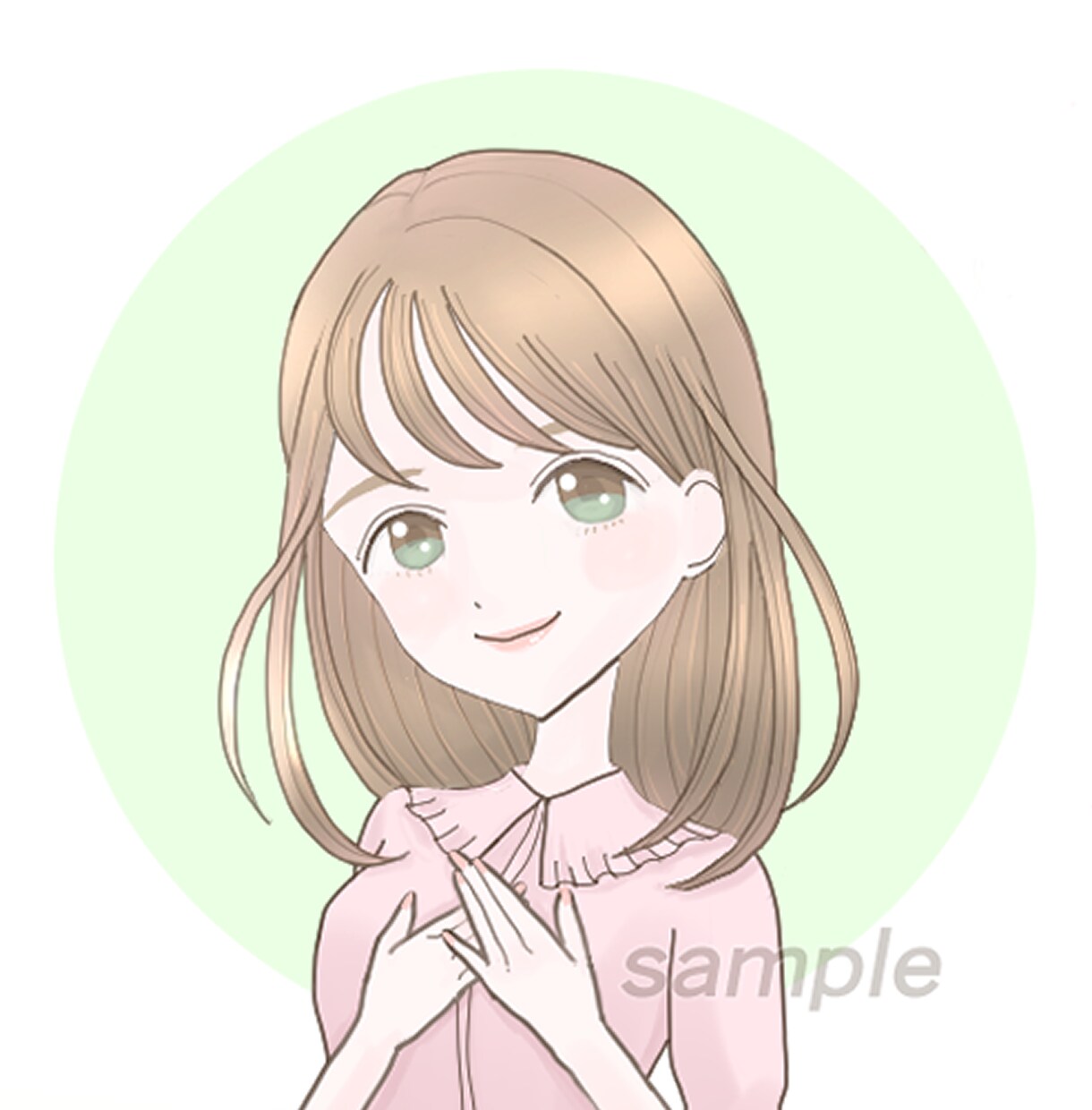 ふんわり優しい、透明感のあるイラスト描きます 大人の女性におすすめのアイコン イメージ4