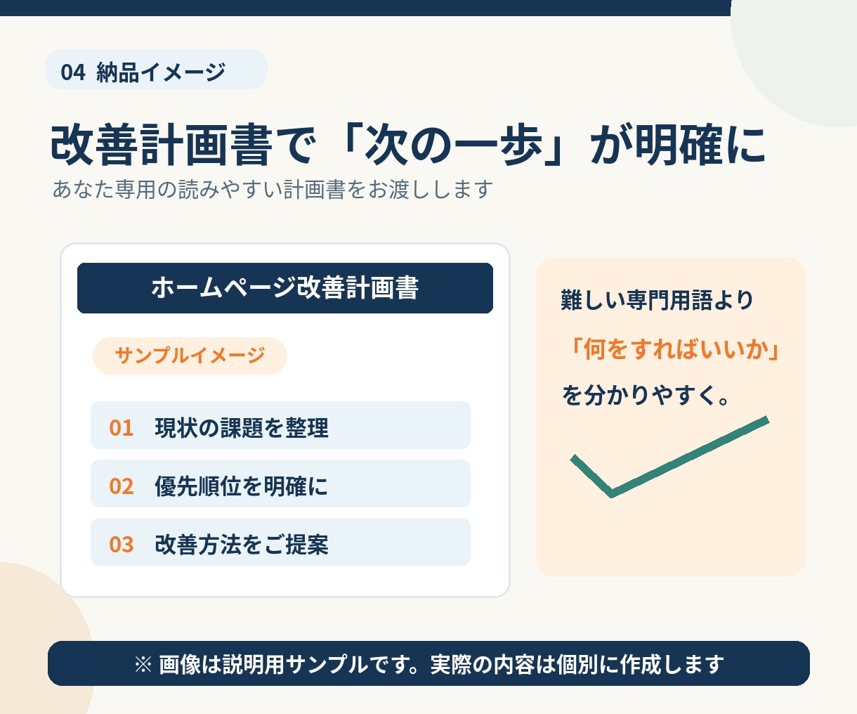 ホームページの修正や集客の悩みに答えます プロが今の状態を診断して、改善策を伝えます イメージ4