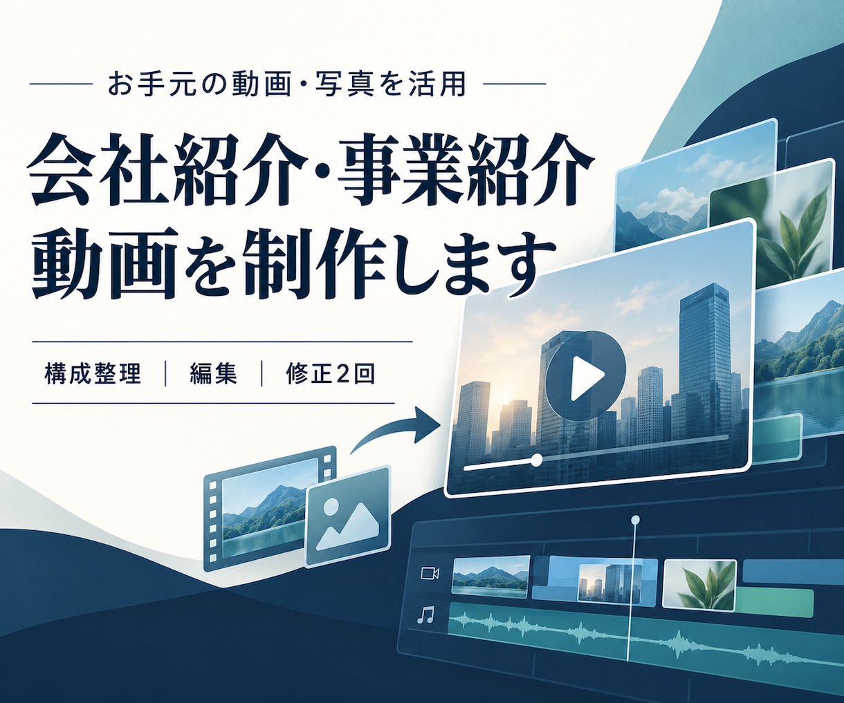 支給素材から会社・事業紹介動画を制作します 動画・写真の整理から構成・編集まで。修正２回込み イメージ1