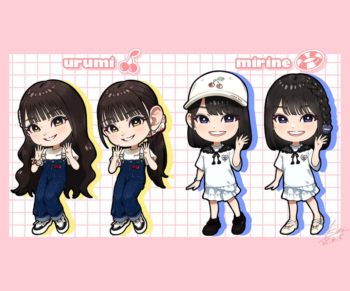 女の子のデフォルメイラスト描きます アイドルのイラストを得意としているマンガ家です。 イメージ1