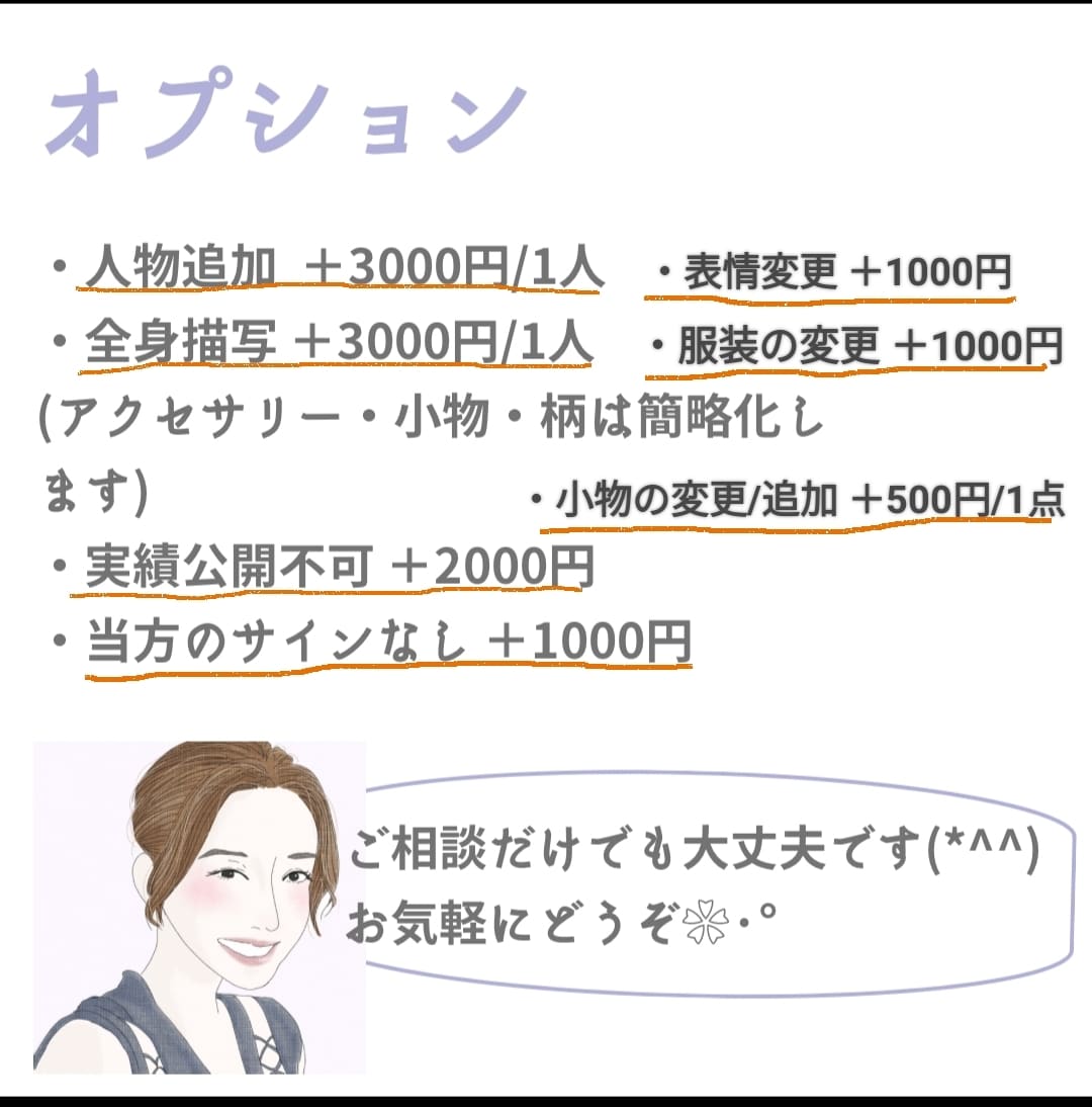 商用可能◎印象に残る似顔絵作成します 商用OK◎印刷物・アイコン、ウェルカムボードなどにどうぞ！ イメージ4