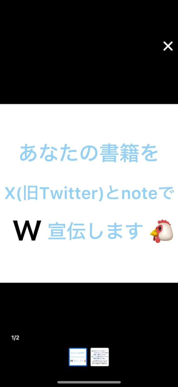 2つの人気SNSで書籍・電子書籍の宣伝をします X(旧Twitter)とnoteでW宣伝・鬼拡散します‼️ イメージ1
