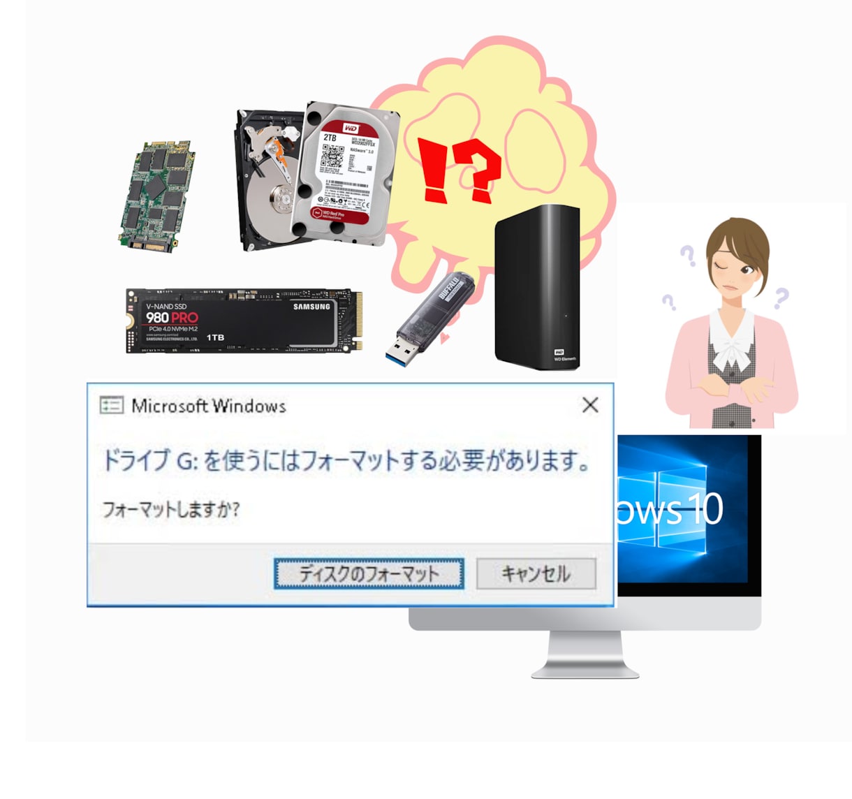 読めなくなったHDDを修復します 思い出のデータ・貴重なデータの復活を試みます！ イメージ2