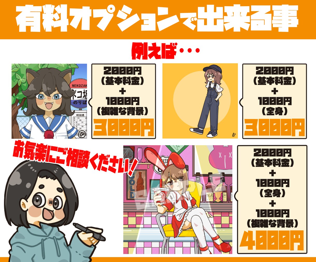 ポップなSNS用アイコンお描きします あなただけのオリジナルアイコンを！最短二日、似顔絵もOK！ イメージ3