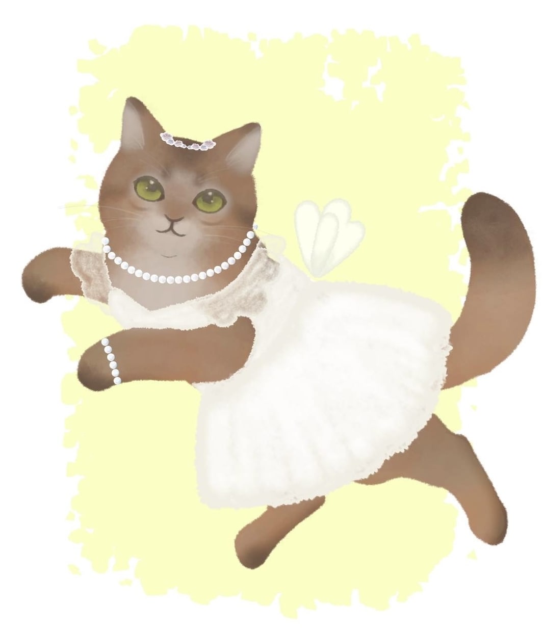 バレエねこのイラストをお描きします バレエの衣装を着た猫のイラストです イメージ1