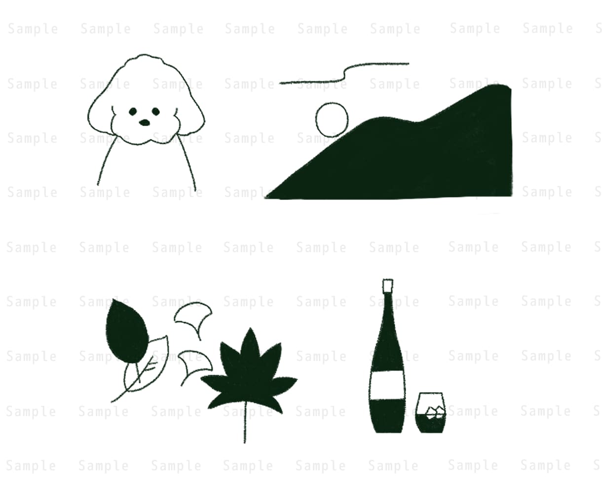 シンプルな線画イラストお描きします ユニークなイラスト。挿絵やアイコンなどにいかがでしょうか。 イメージ4