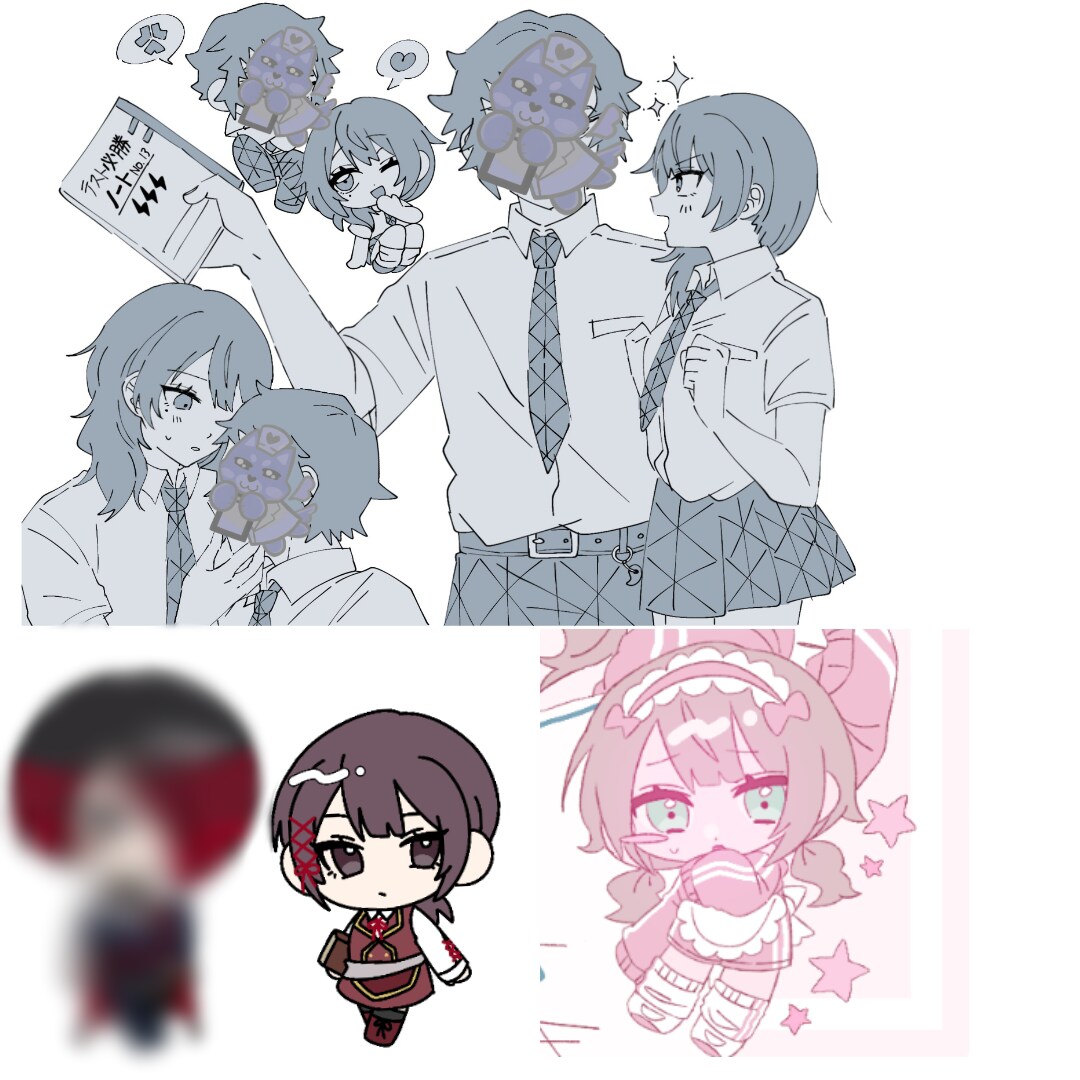 イラスト描きます 通常等身、デフォルメ、立ち絵、1p漫画、詰め込み(夢絵可) イメージ3