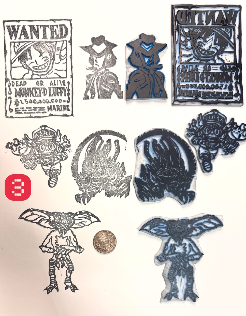 あなたの似顔絵を消しゴムはんこにします 写真をもとに似顔絵を描き、そのままはんこに！ イメージ5