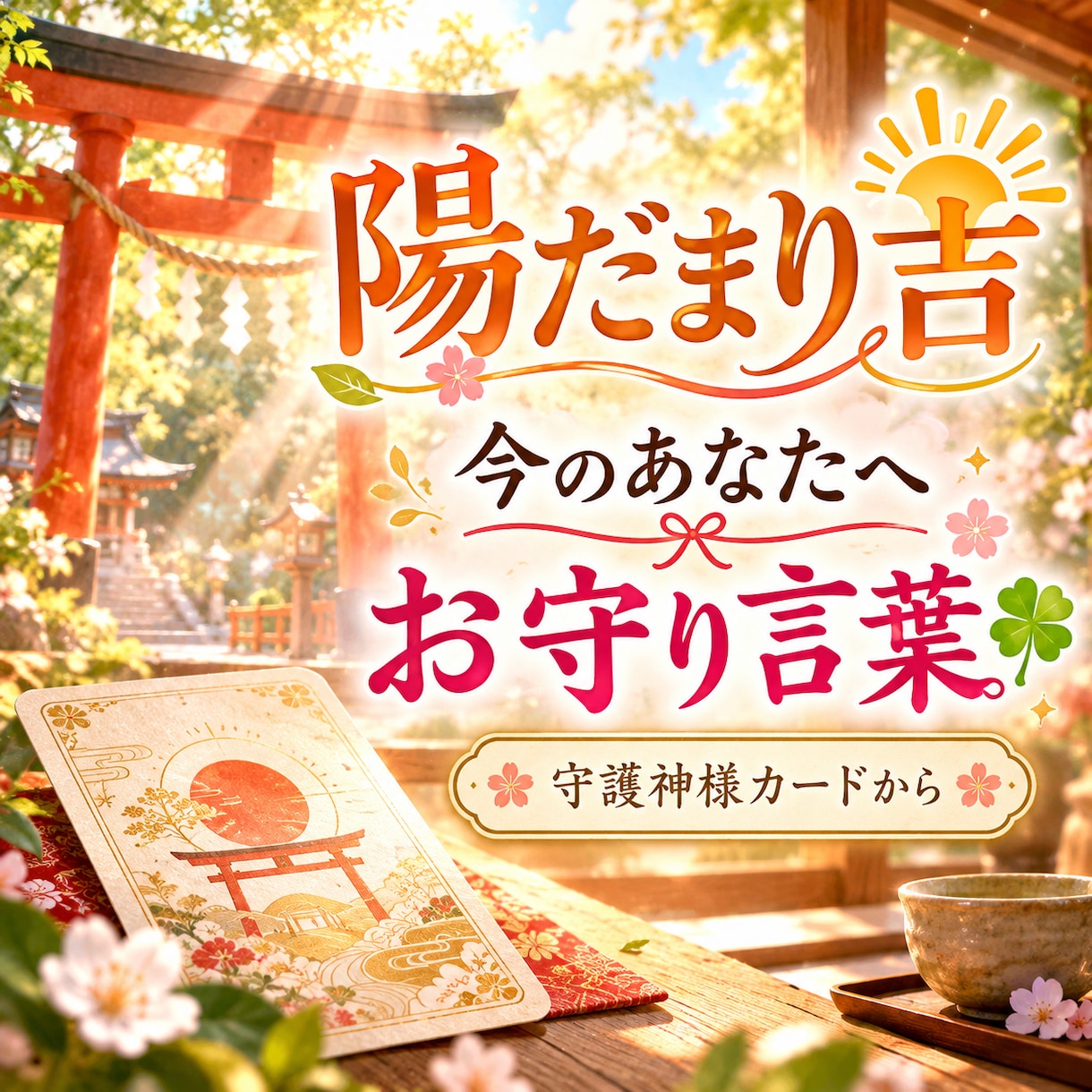 陽だまり吉☀️今のあなたへお守り言葉を届けます ⛩️守護神カードから☘️あなただけのメッセージを読み解きます イメージ1