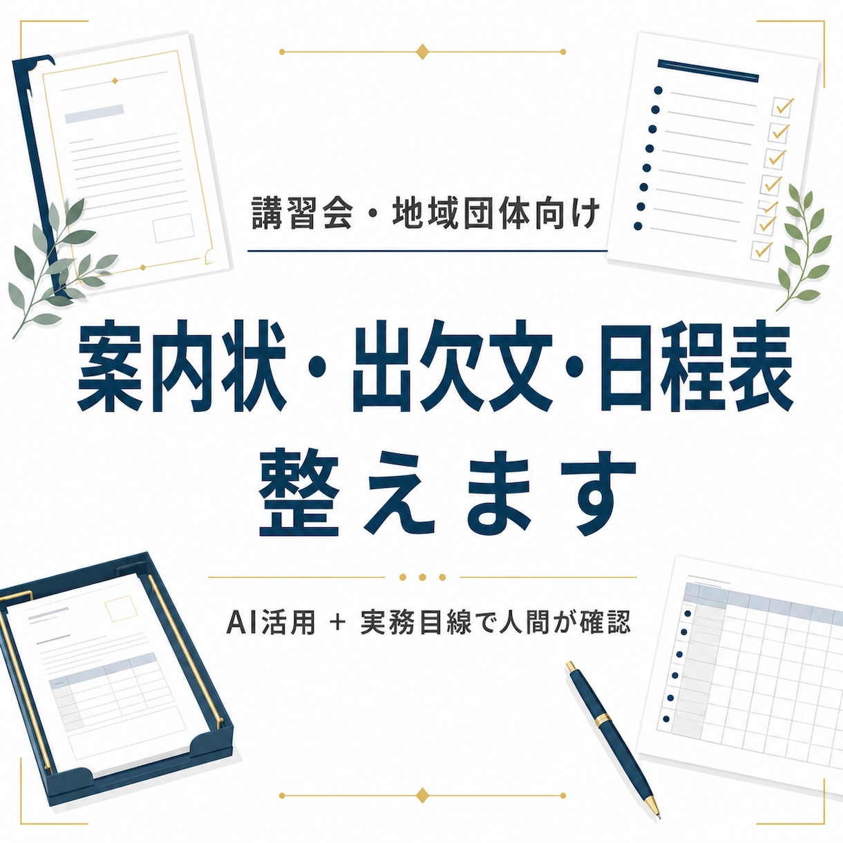 案内状・出欠文・日程表を整えます 講習会や地域団体の事務局文書を丁寧に整えます イメージ1