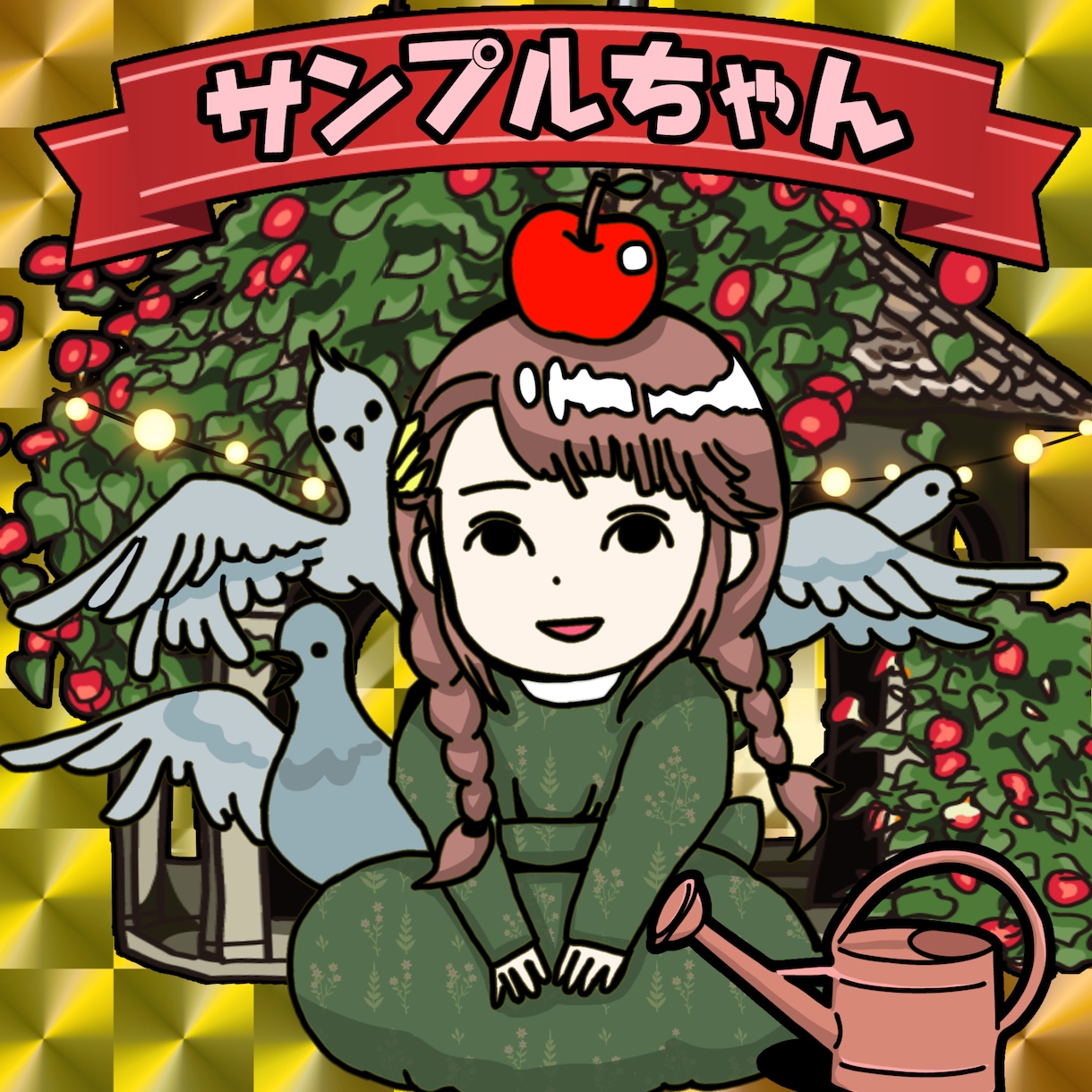ビックリマン風似顔絵やカード風アイコン描きます プレゼント、記念、景品、プロフィール画像等に。 イメージ2