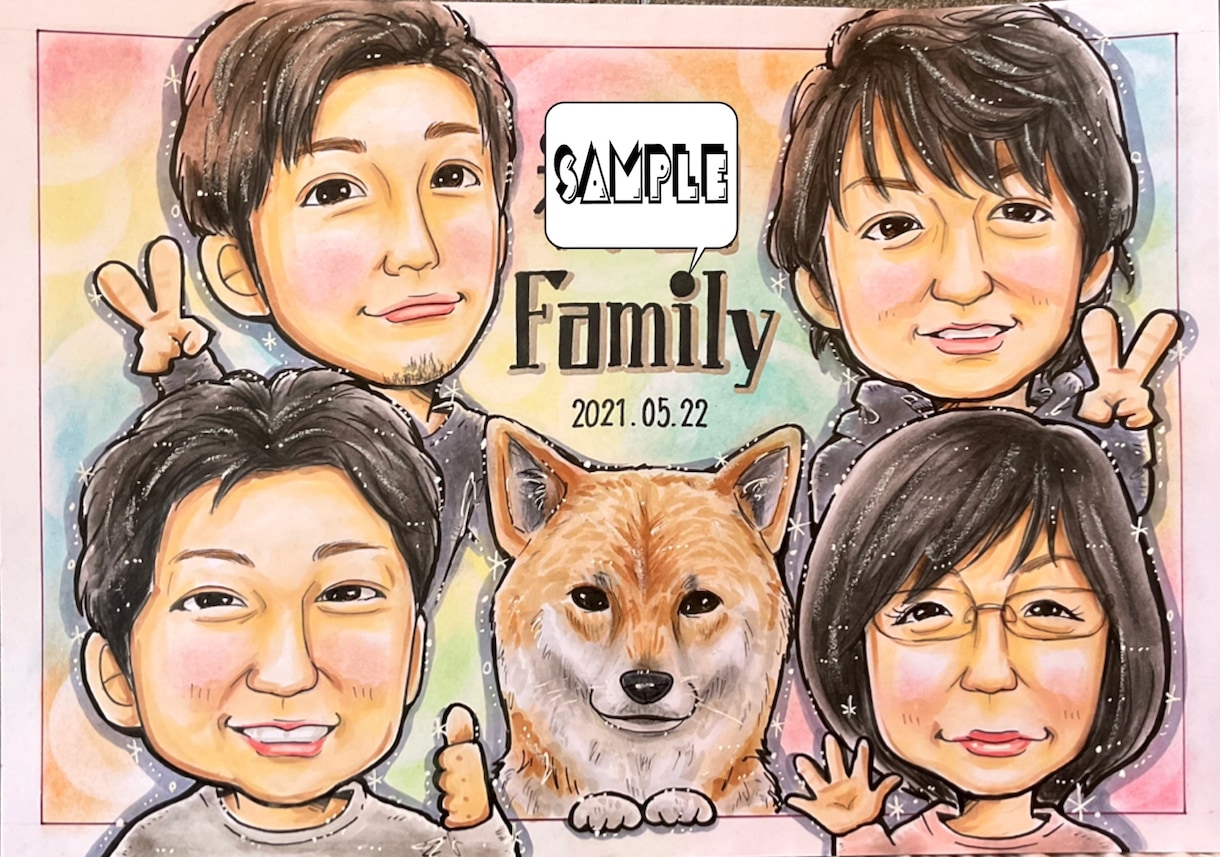 あたたか〜い☆リアル可愛い☆手描き似顔絵描きます ★基本のタッチ似顔絵(◎スタンダード) イメージ8