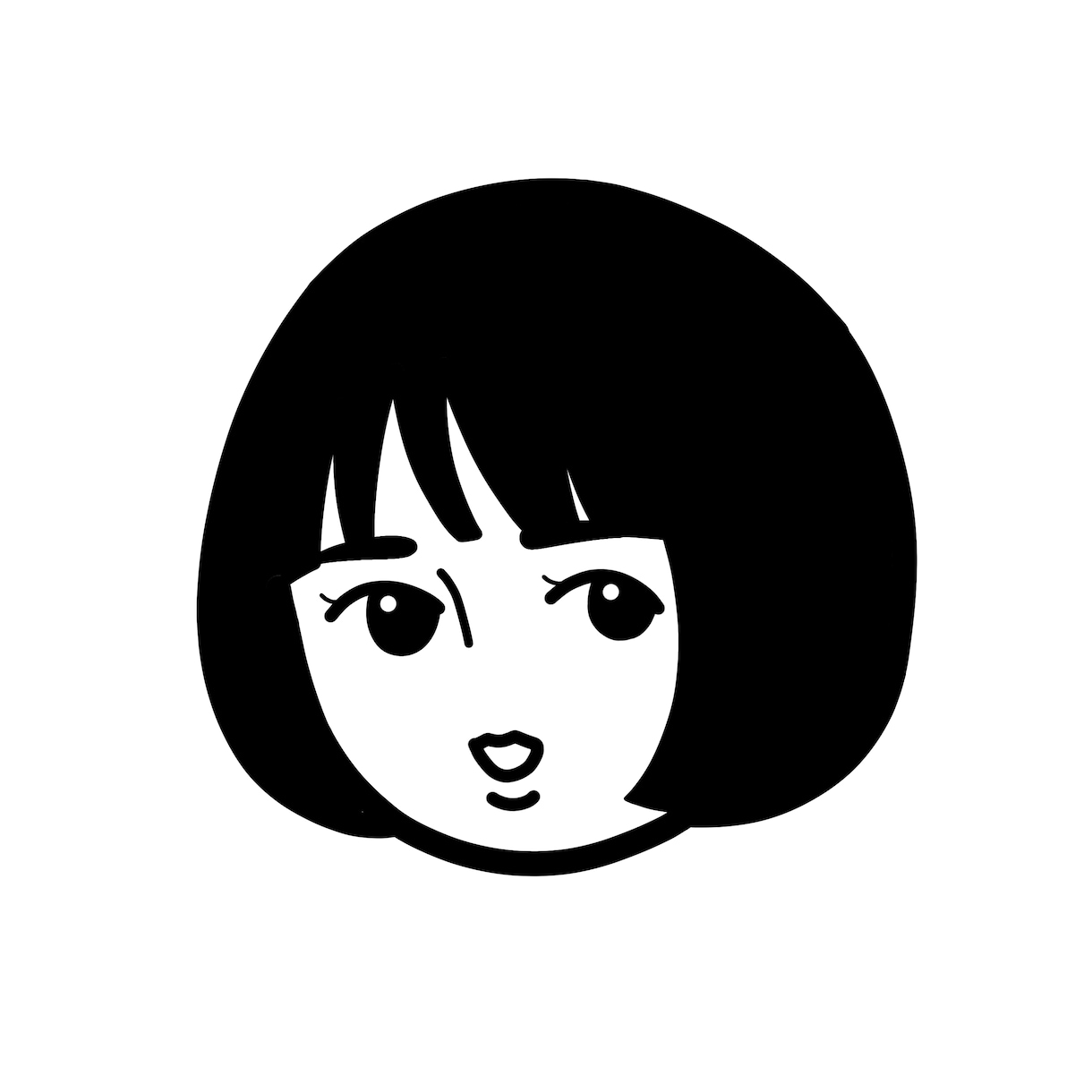 格安！モノクロ顔だけイラスト作成します アイコンにぴったり！短納期でシンプルなイラストを作成します！ イメージ6