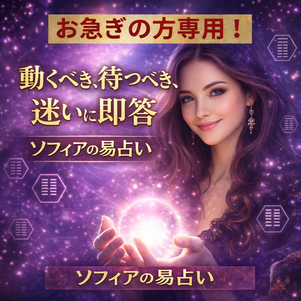 迷っているあなた、易でずばっと即答します ♣待つか、動くか、困っているあなたの力になります。 イメージ1