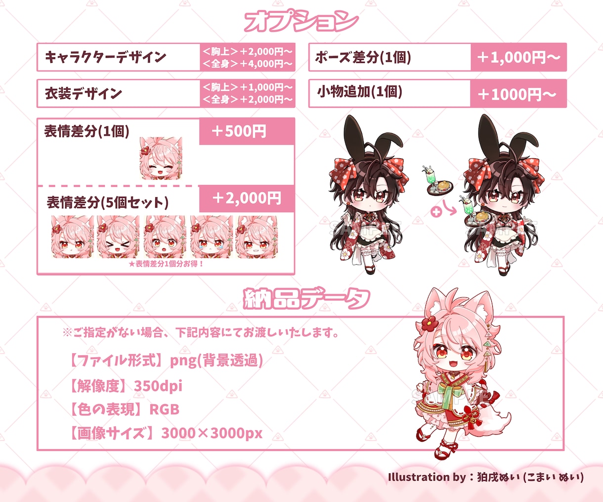ポップで可愛いデフォルメキャラクター制作致します デフォルメ2パターン！グッズや動画内イラスト等に イメージ3