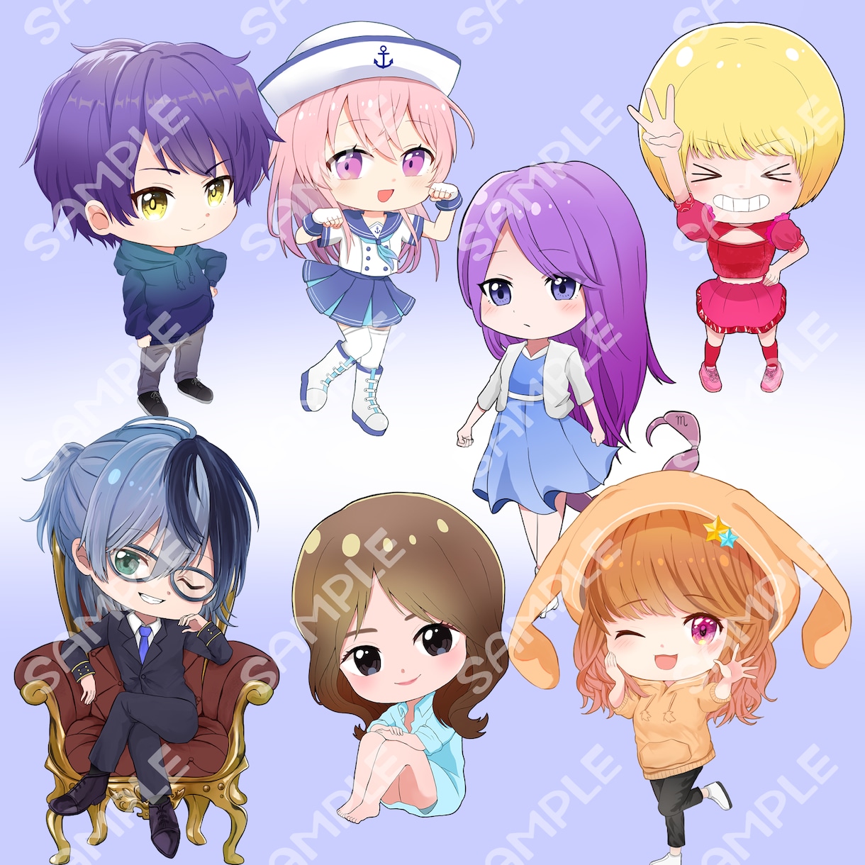 短納期！高クオリティ！SNS用ミニキャラ描きます 可愛い・見やすい・使いやすい絵柄のミニキャラを描きます！ イメージ10