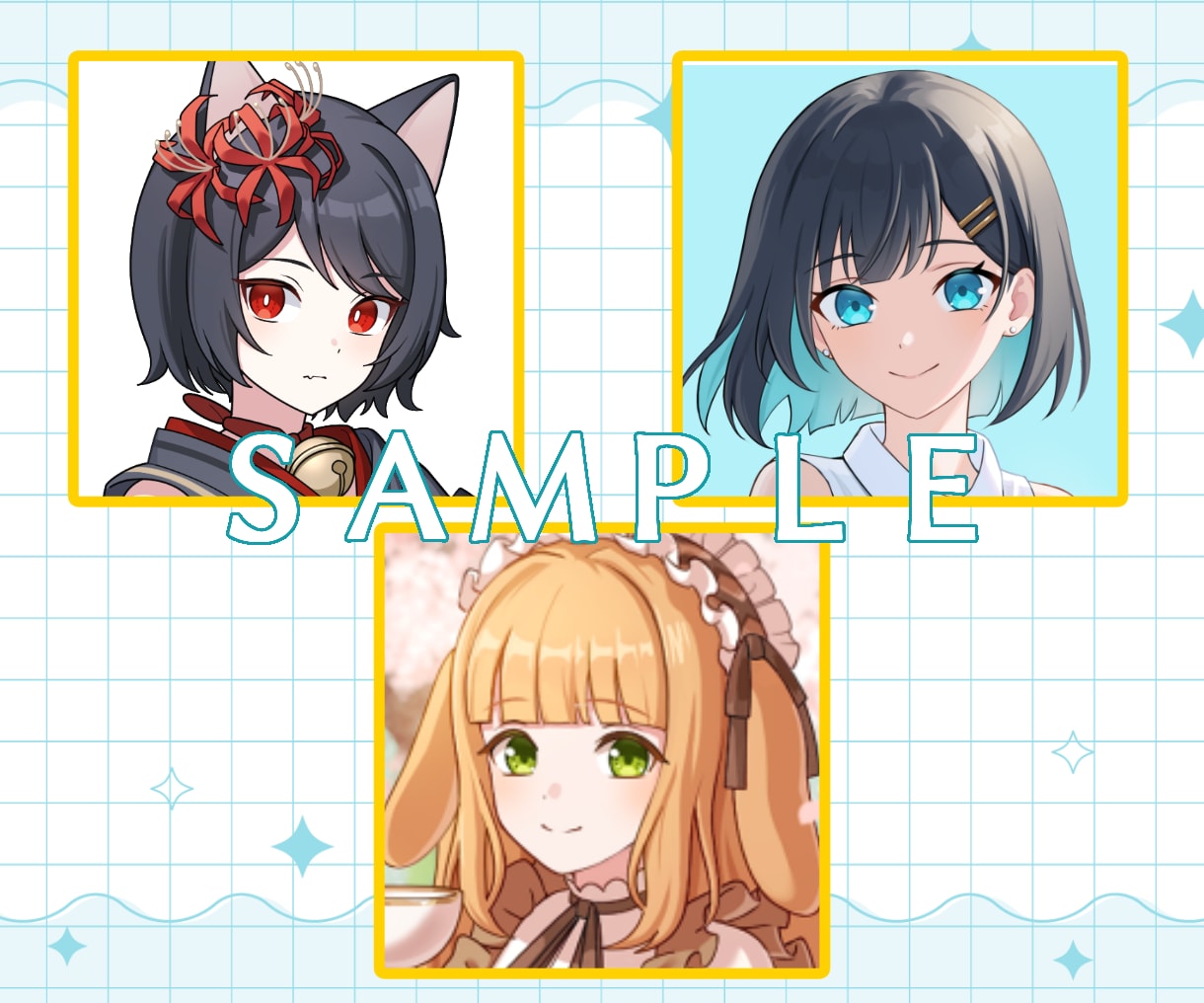 立ち絵、アイコンなど魅力が伝わるイラスト制作します 商業経験あり！配信、動画、各種活動や創作を彩ります イメージ5