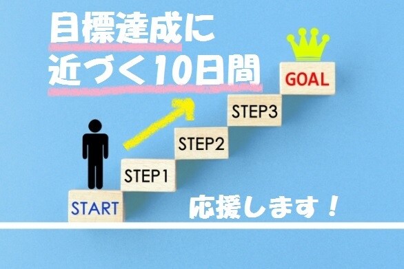 １０日間、夢や目標を実現する過程を応援します 試験、資格、仕事、起業、ダイエット、婚活、夢や目標を応援 イメージ1