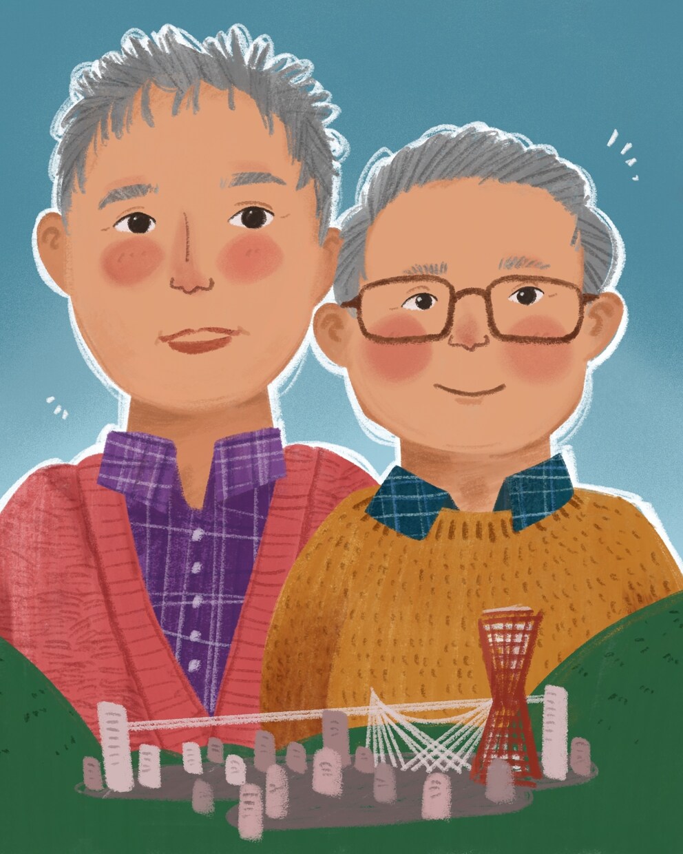 優しいタッチで似顔絵を描きます 絵本風の似顔絵を部屋に飾りませんか イメージ3