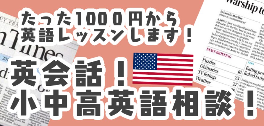 オンライン英会話・英語課題のお手伝いします 早稲田大学英語学位プログラム生が英語のお悩み解決します！ イメージ1