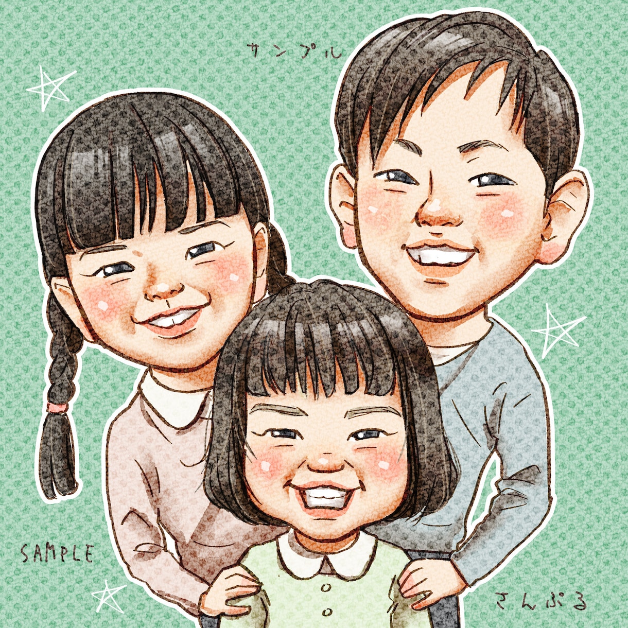 かわいい！お子さまの似顔絵を描きます SNSやグッズ制作にピッタリ！手書き風のデジタル似顔絵です。 イメージ5