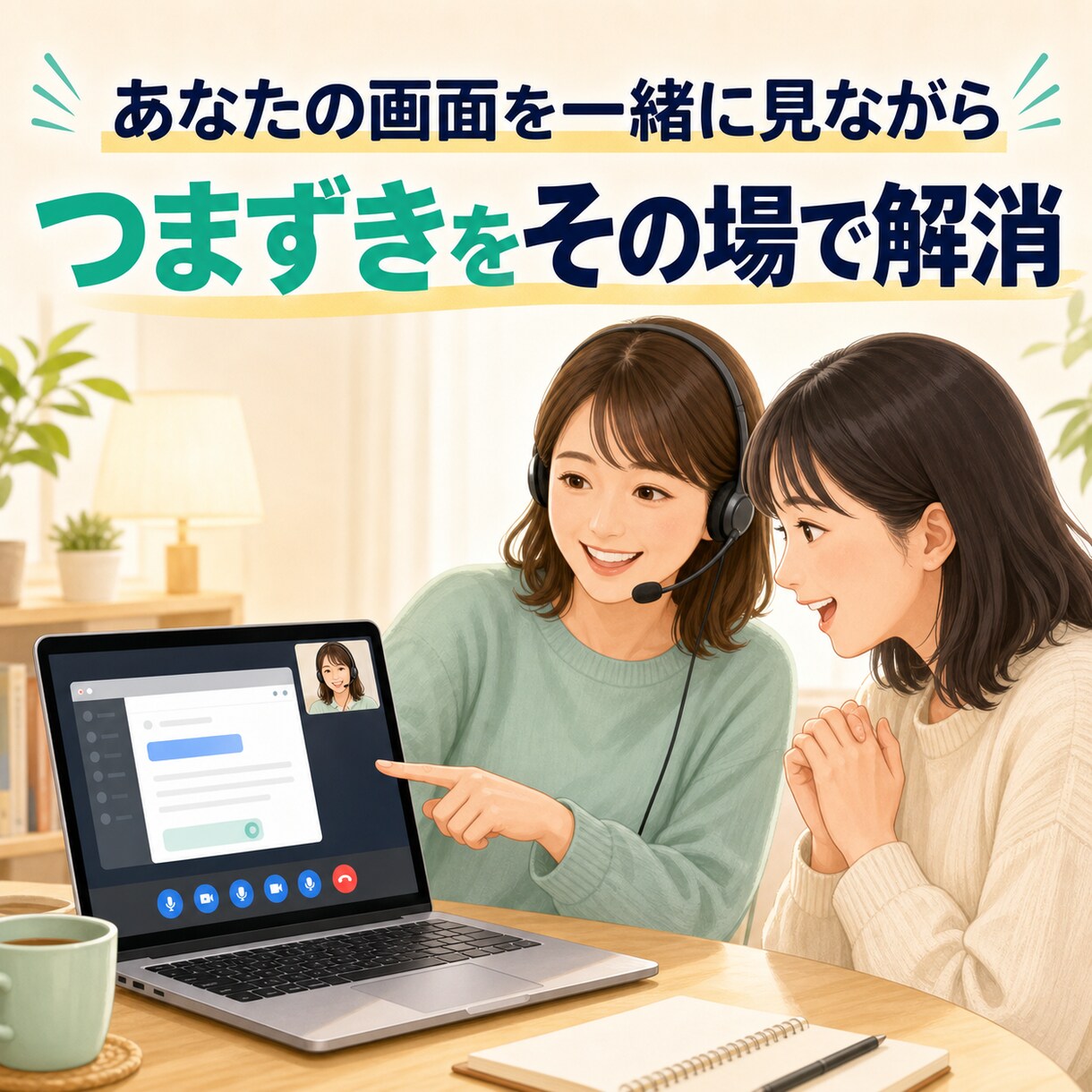 AIの使い方を初心者に画面共有で教えます AI超初心者のつまずきを画面を見ながらその場で解消します イメージ1