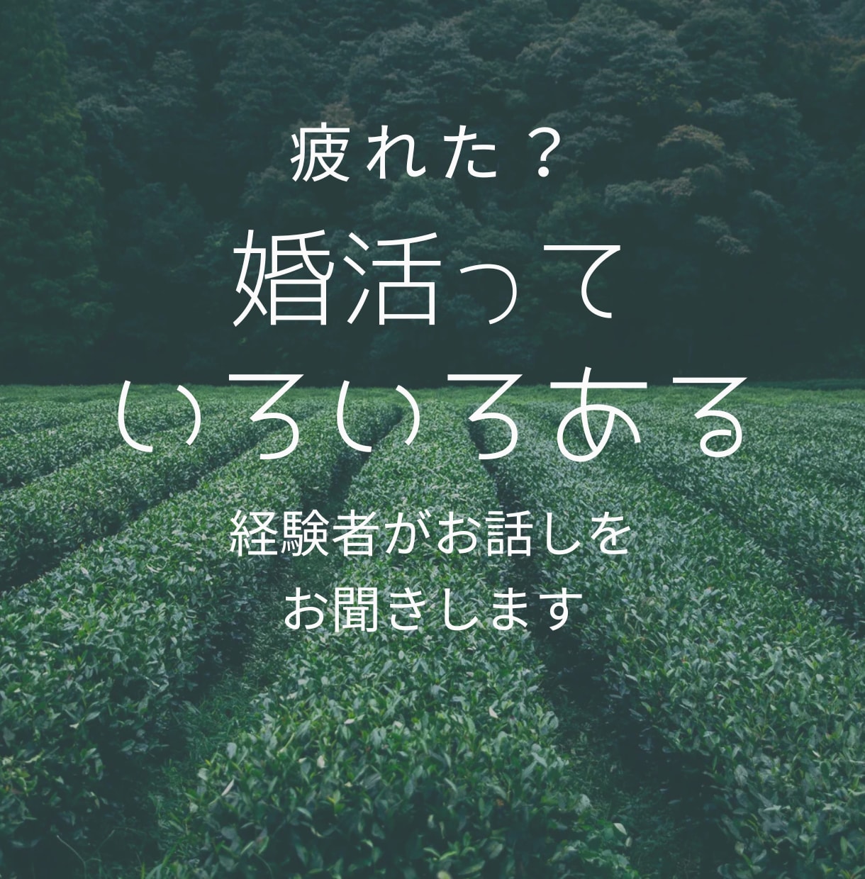 婚活•妊活等にまつわるいろいろをお聞きします 経験者があなたに寄り添います。 イメージ1