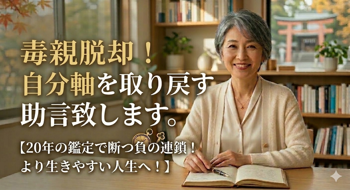毒親脱却！自分軸を取り戻す人生への助言致します 20年の鑑定で断つ負の連鎖！より生きやすい人生へ！ イメージ1