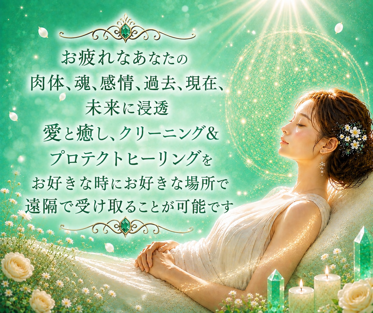 ヒーリング☆無料特典付 蘇り復活のお手伝いします お疲れなあなたの肉体・感情・過去・現在・未来に浸透☆鑑定書付 イメージ4